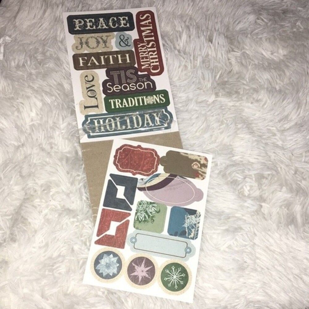 Creative memories vtg 22 die cut shapes holiday love faith joy color